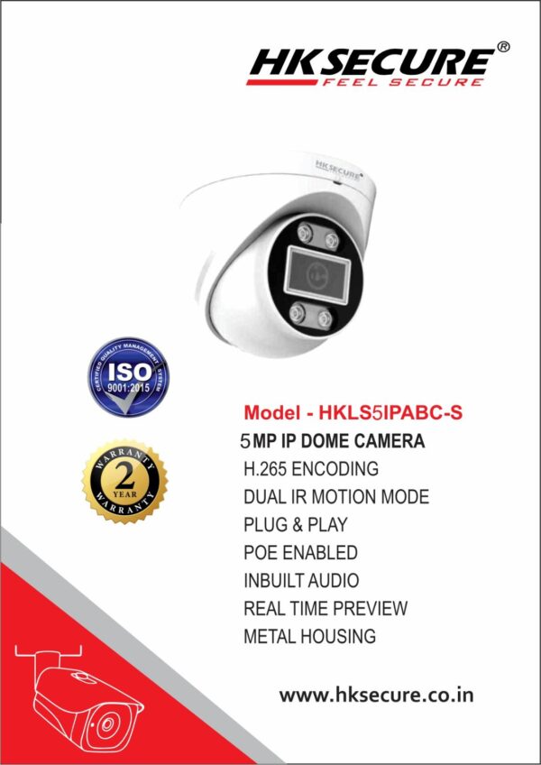 5mp IP Dome Smart CCTV Camera
