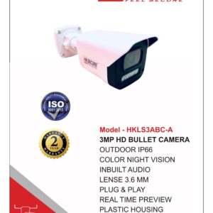 3mp HD Bullet Color CCTV Camera with audio