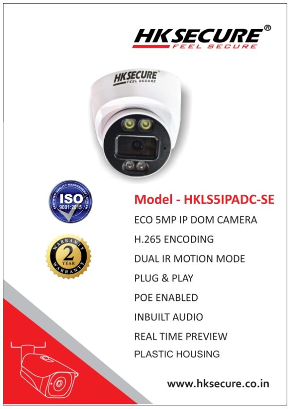 ECO 5MP IP DOME CAMERA SMART